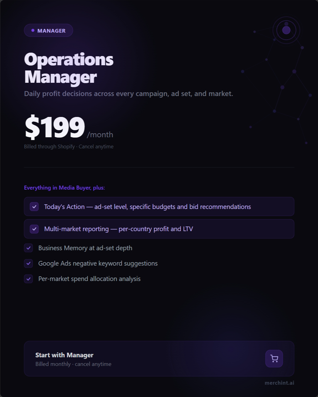 Merchint AI Monthly Subscription