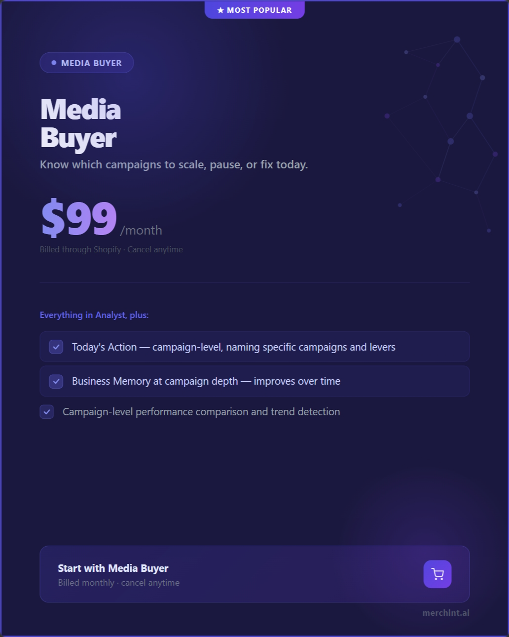 Merchint AI Monthly Subscription