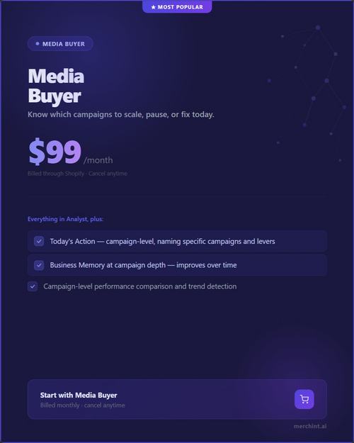 Merchint AI Monthly Subscription